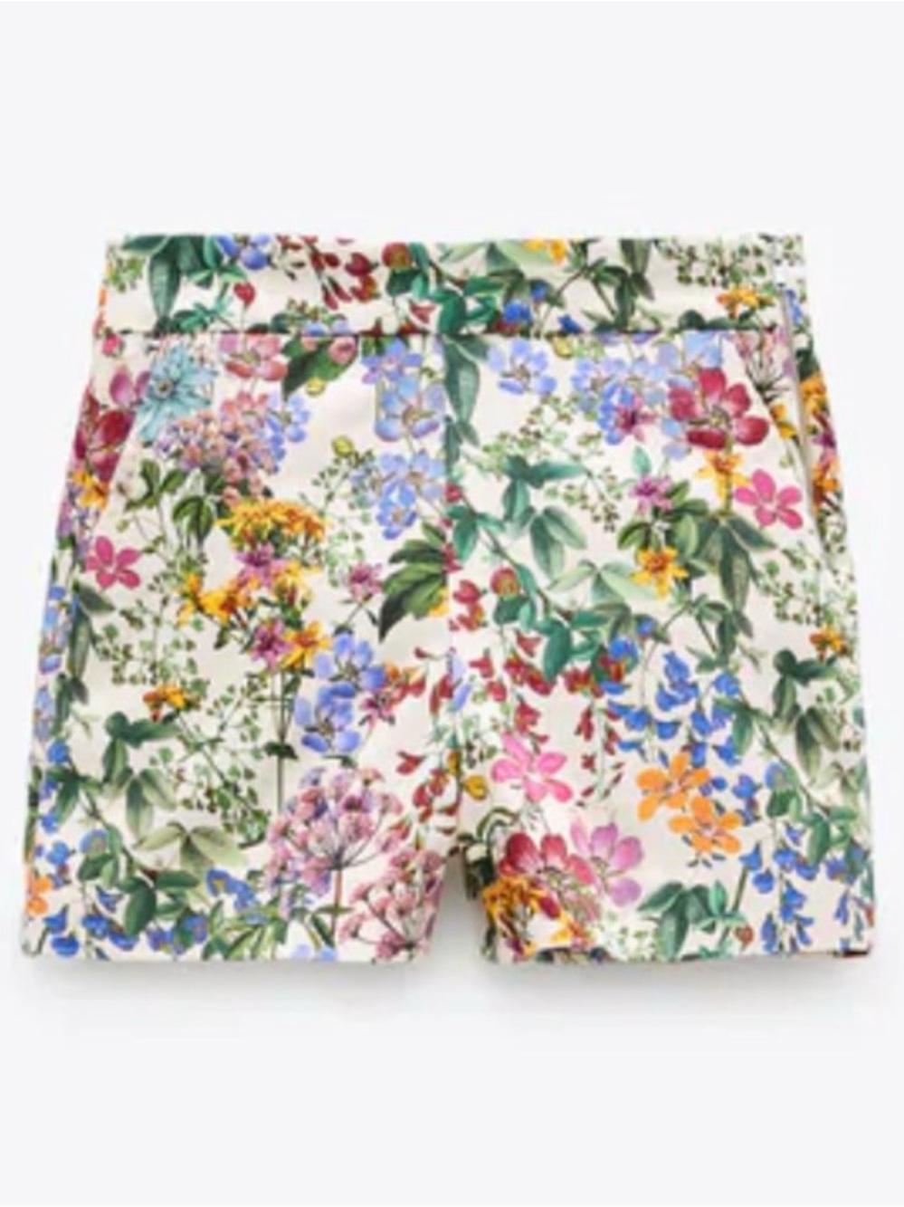 Italian Design Multicolor High-Waisted Floral Shorts